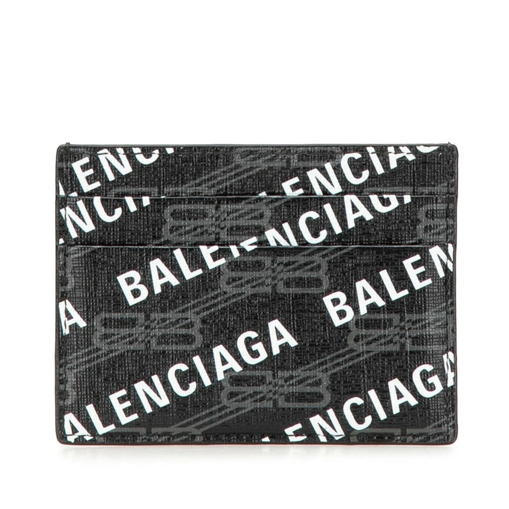 Balenciaga Card Case Wallet Pass Black White